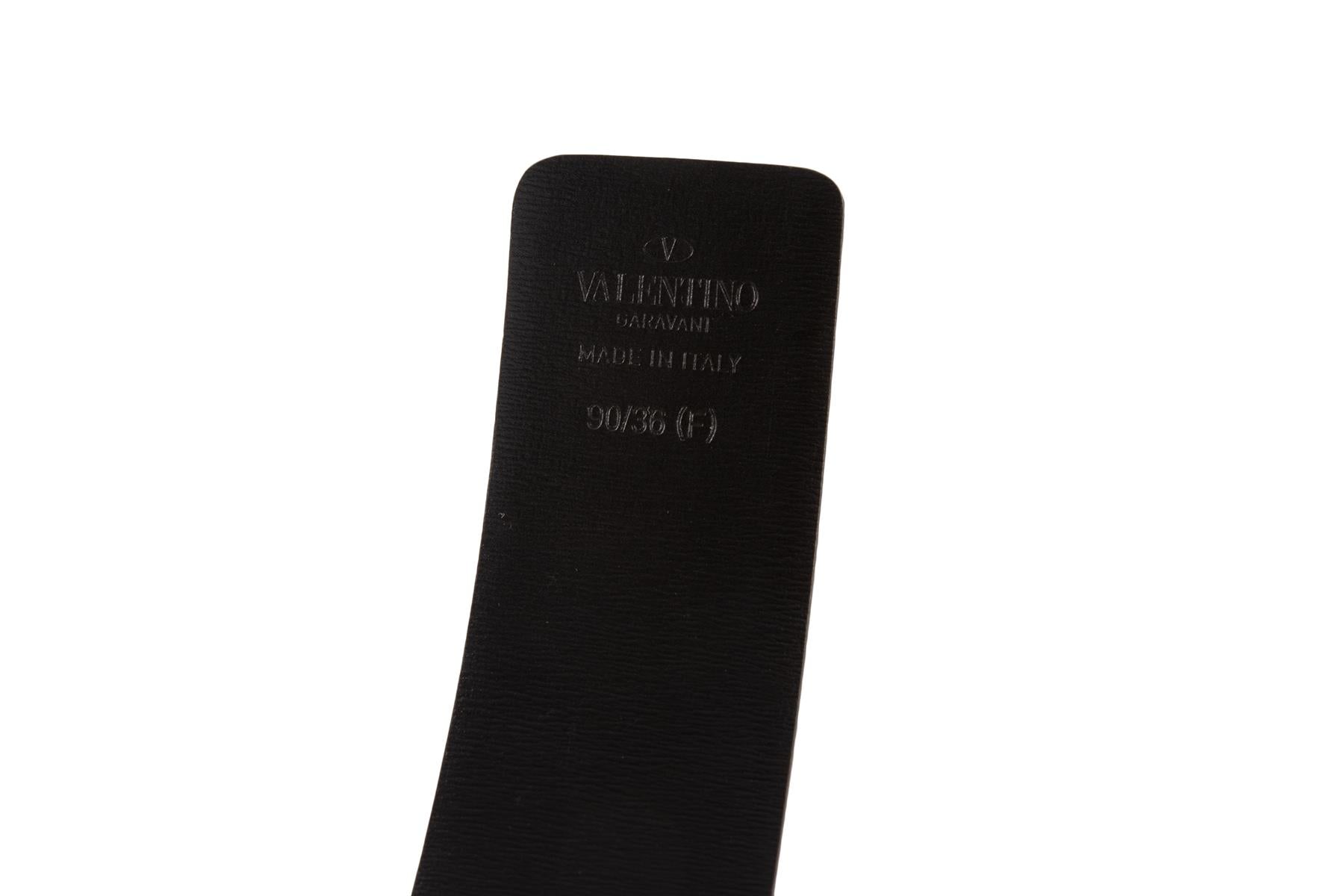 VALENTINO PINK VLOGO LEATHER WAIST BELT 90CM