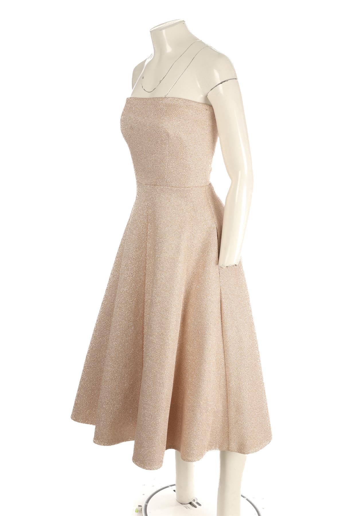 ROCHAS PINK JACQUARD MIDI DRESS UK 10