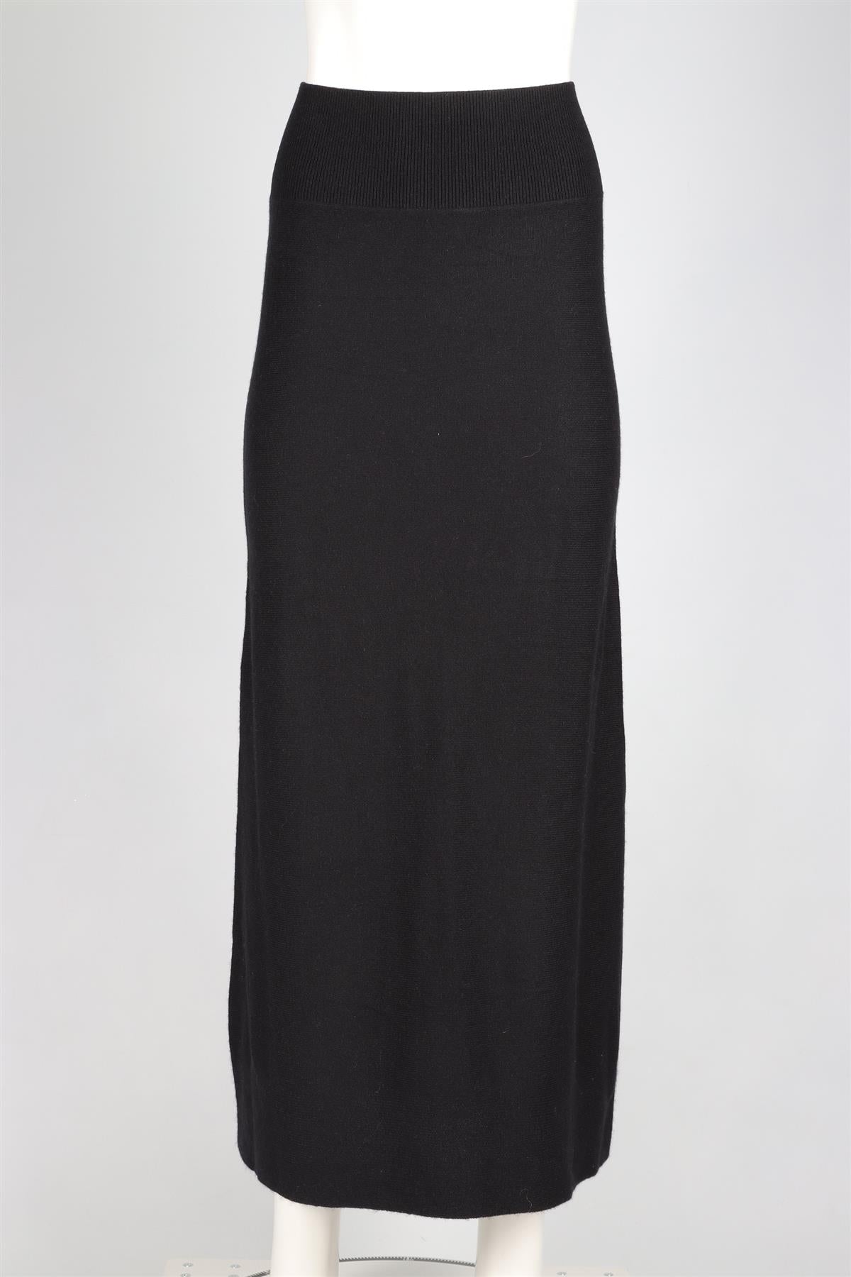 NAKED CASHMERE BLACK CASHMERE MAXI SKIRT XSMALL