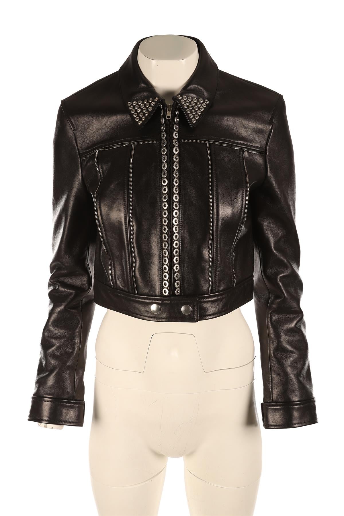 ALEXANDER WANG BLACK LEATHER JACKET SMALL