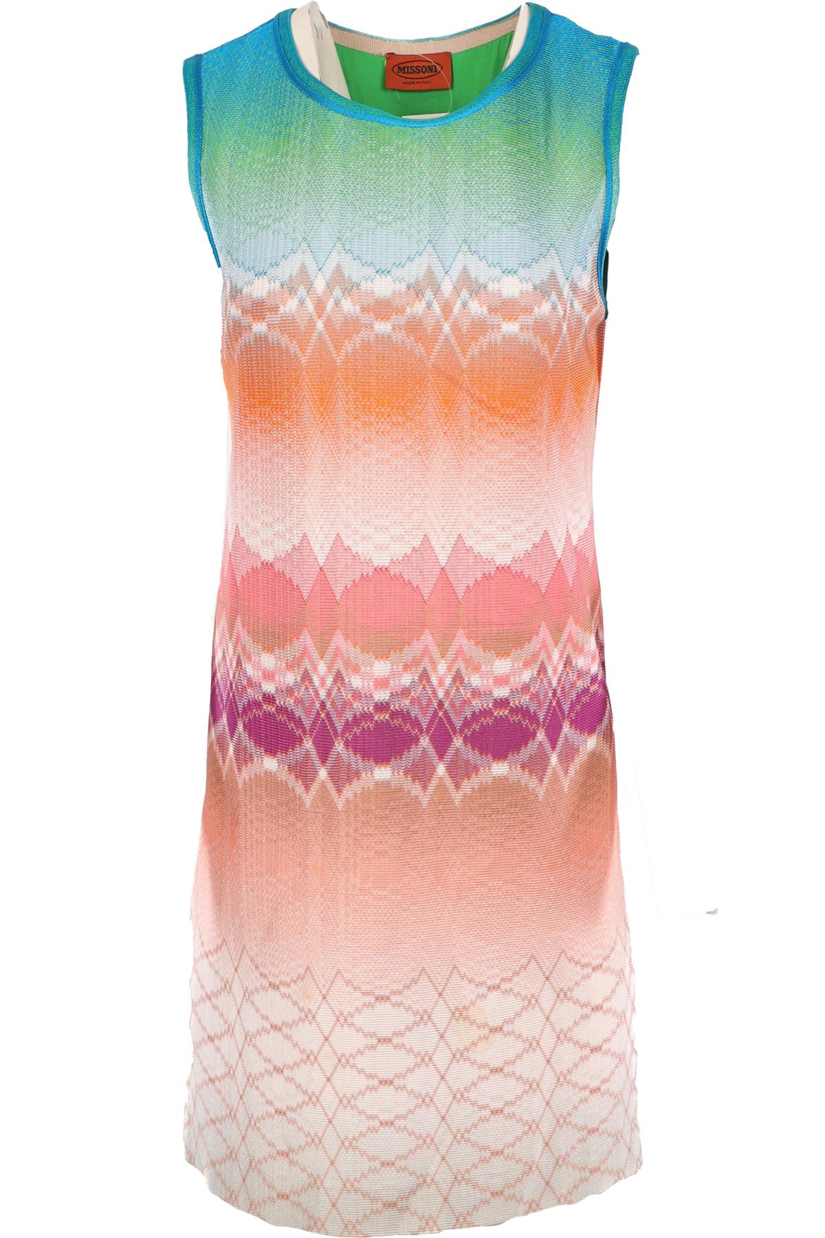 MISSONI MULTI SILK MINI DRESS IT 42 UK 10