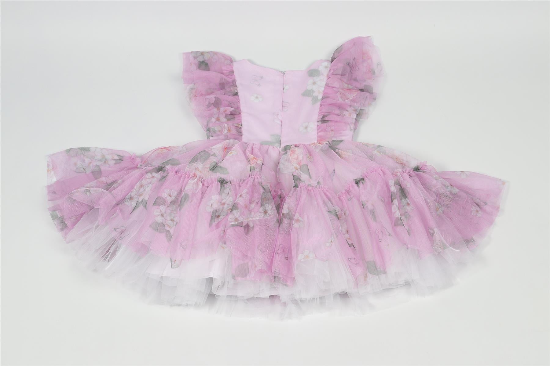 MONNALISA PINK KIDS GIRLS TULLE DRESS 4 YEARS