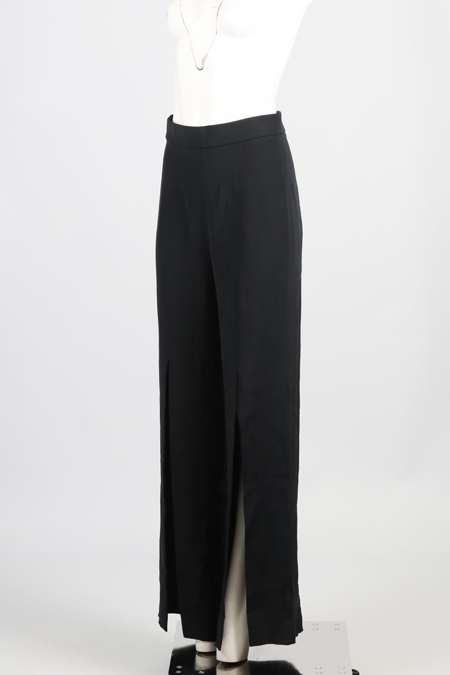 CUSHNIE ET OCHS SILK WIDE LEG PANTS US 8 UK 12
