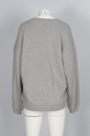 ETERNE GREY COTTON SWEATSHIRT MEDIUM