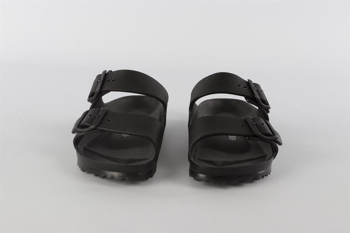 BIRKENSTOCK BLACK RUBBER SANDALS EU 38 UK 5 US 8