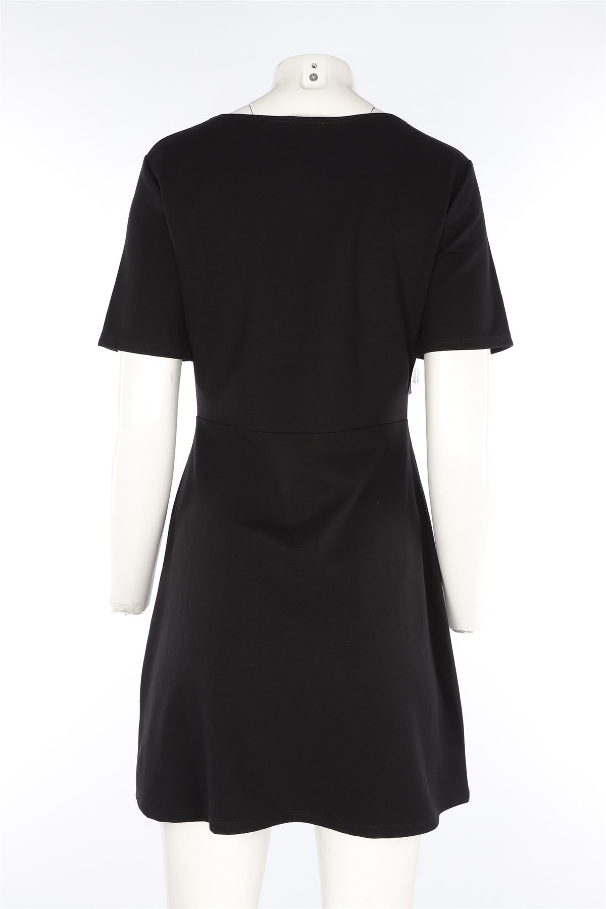 LESET BLACK JERSEY MINI DRESS LARGE