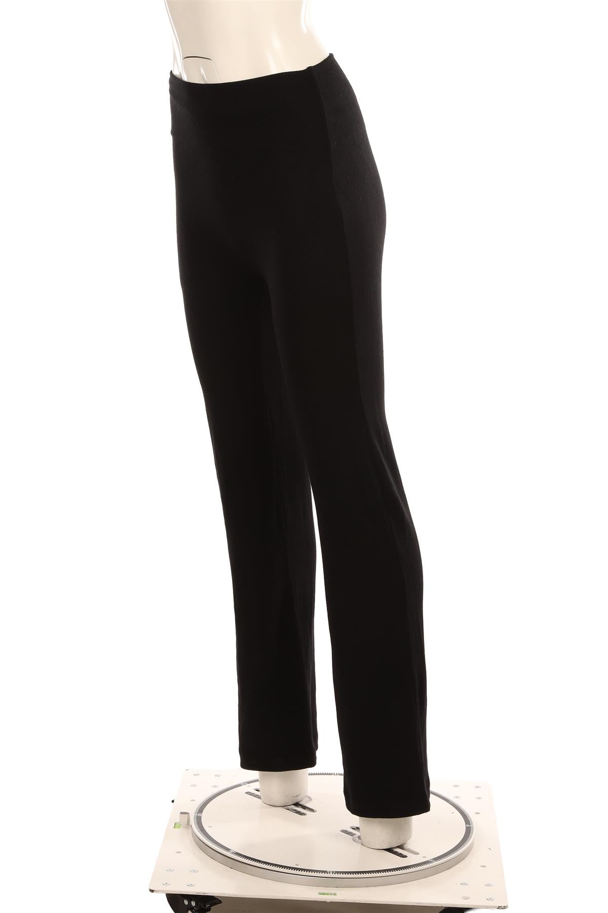 LESET BLACK JERSEY STRAIGHT LEG PANTS SMALL