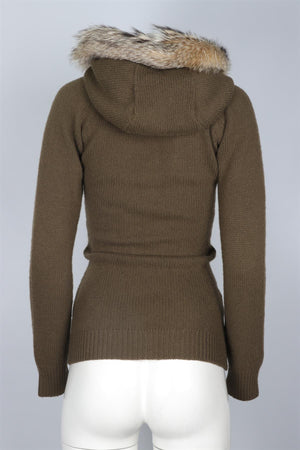 PRADA SPORT GREEN WOOL CARDIGAN IT 40 UK 8