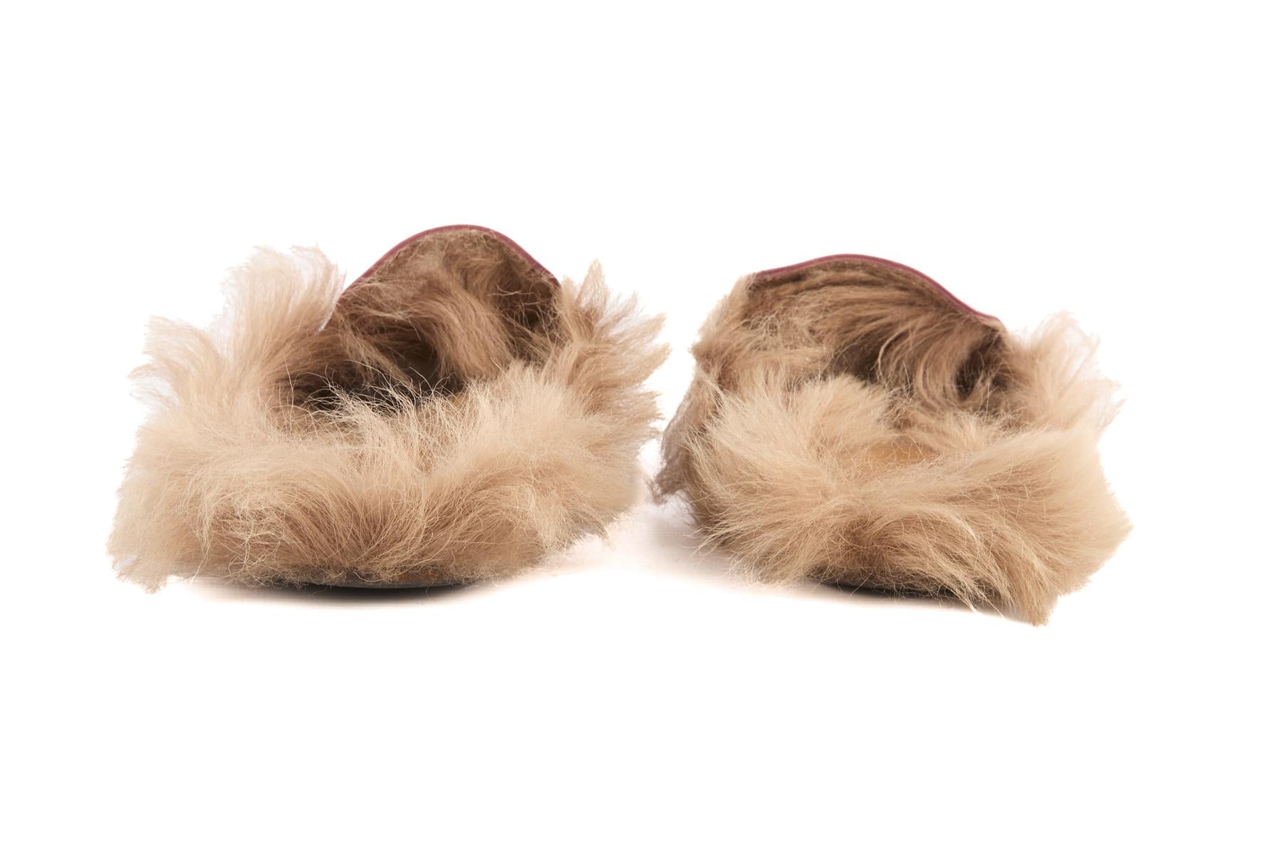 GUCCI PINK PRINCETOWN LEATHER SLIPPERS EU 39 UK 6 US 9