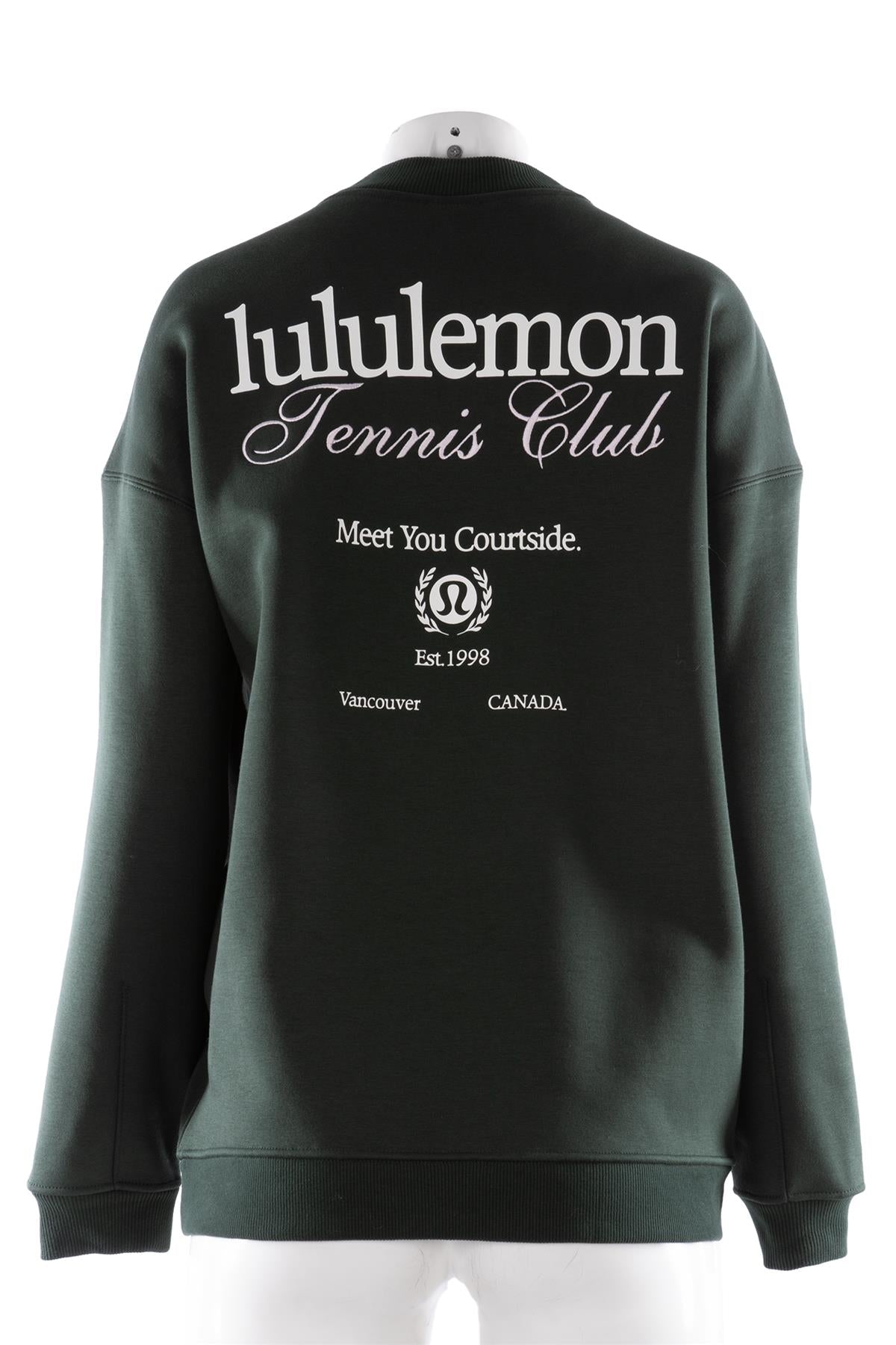 LULULEMON GREEN COTTON SWEATSHIRT MEDIUM