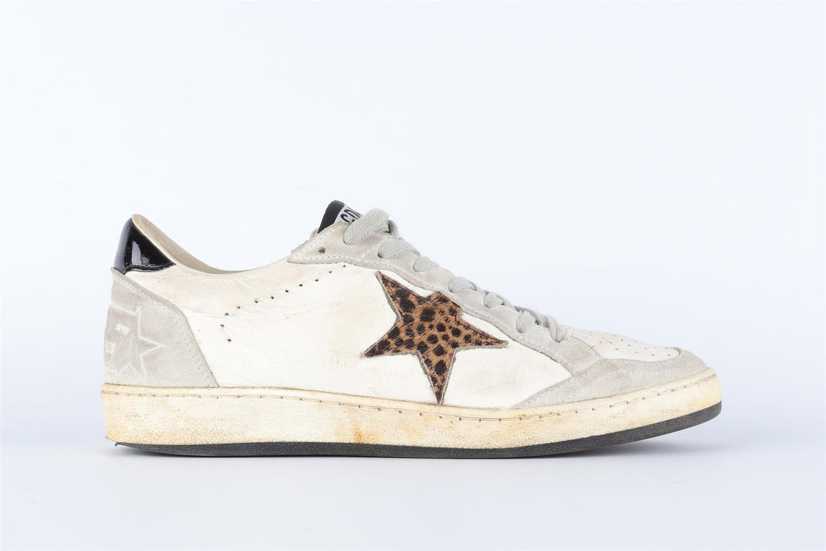 GOLDEN GOOSE WHITE SUPER STAR LEATHER SNEAKERS EU 40 UK 7 US 10