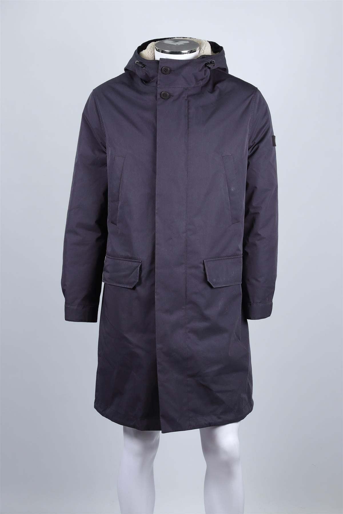 ARMY BY YVES SALOMON NAVY MEN'S COTTON COAT IT 48 UK/US CHEST 38