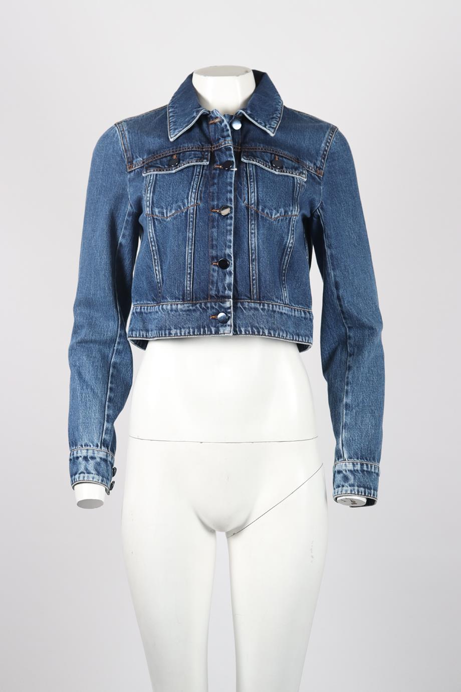SPORTMAX CROPPED DENIM JACKET UK 8