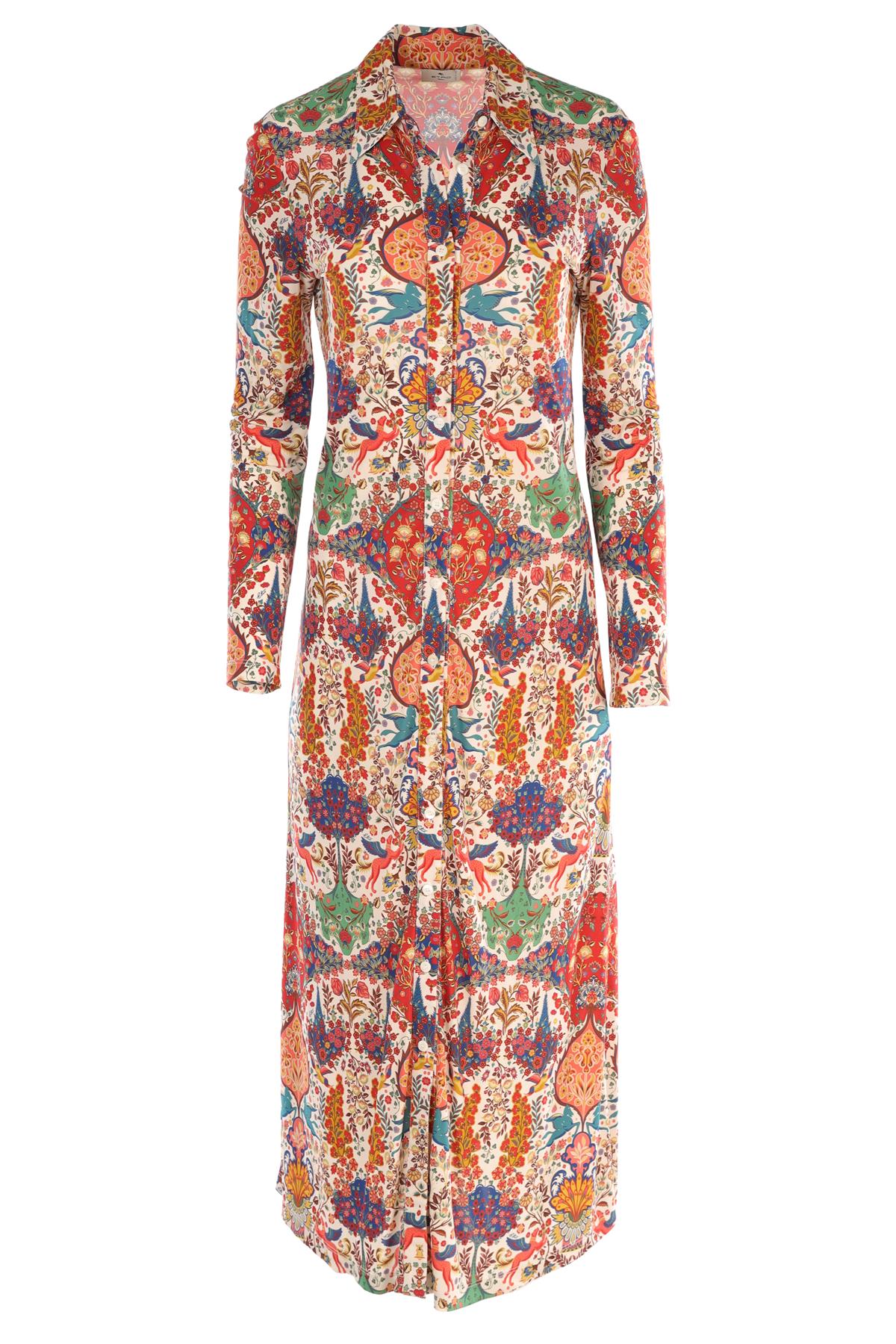 ETRO MULTI JERSEY MIDI DRESS IT 40 UK 8