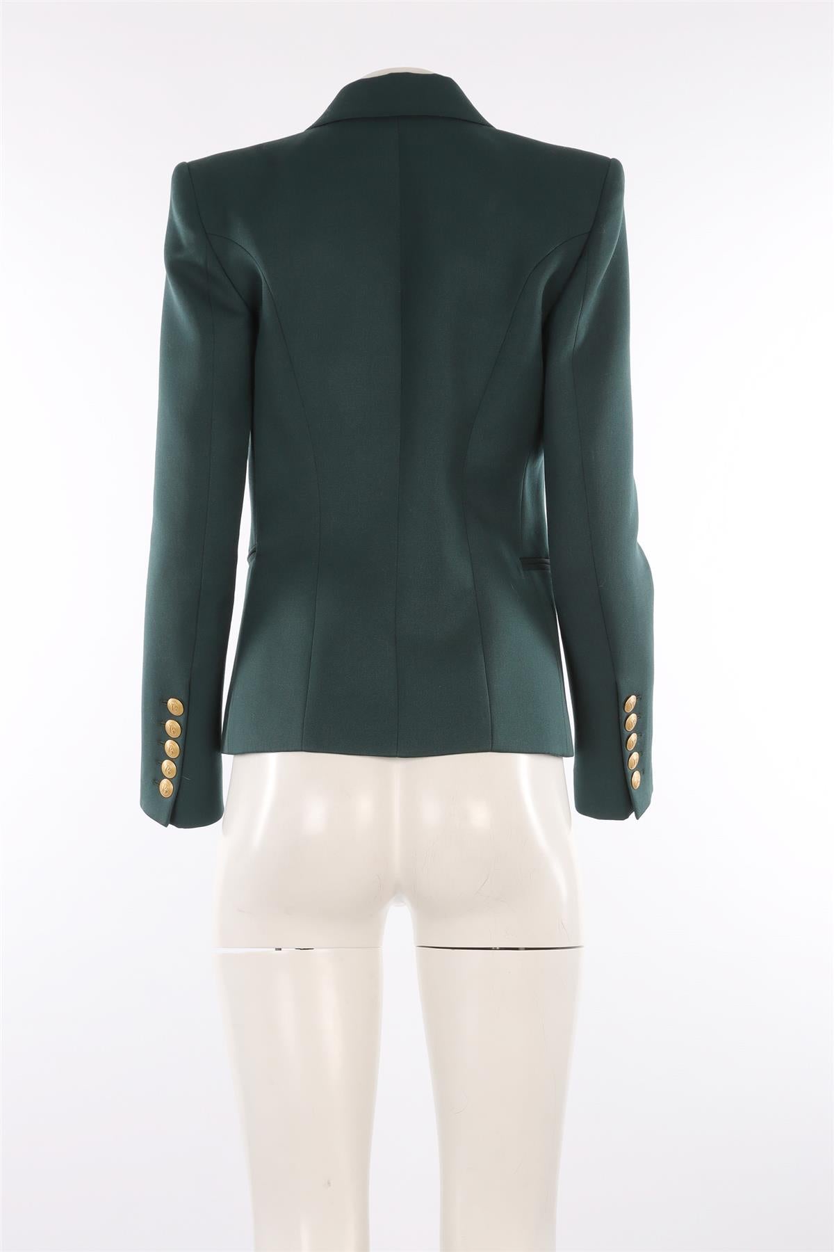 PIERRE BALMAIN GREEN WOOL BLAZER FR 38 UK 10