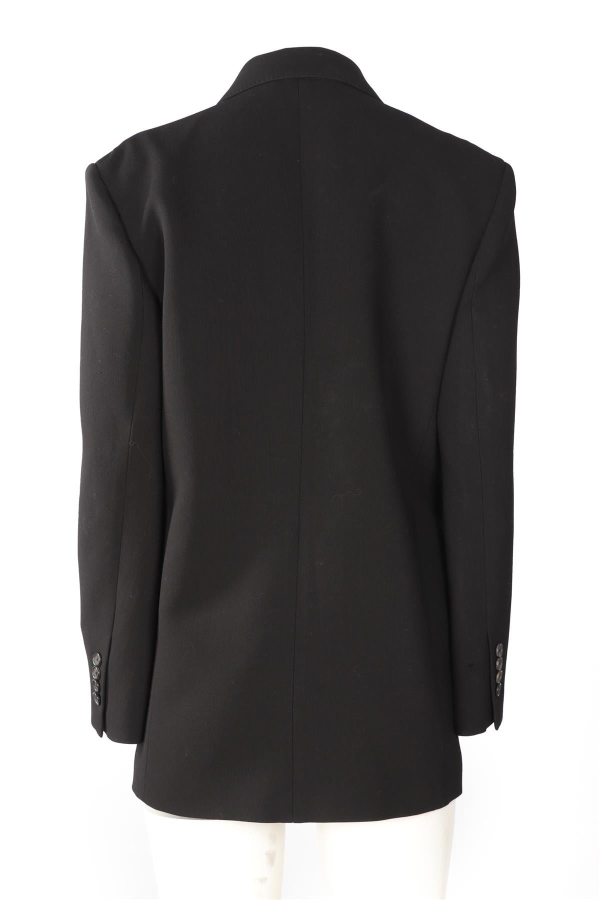 KHAITE BLACK WOOL BLAZER US 2 UK 6