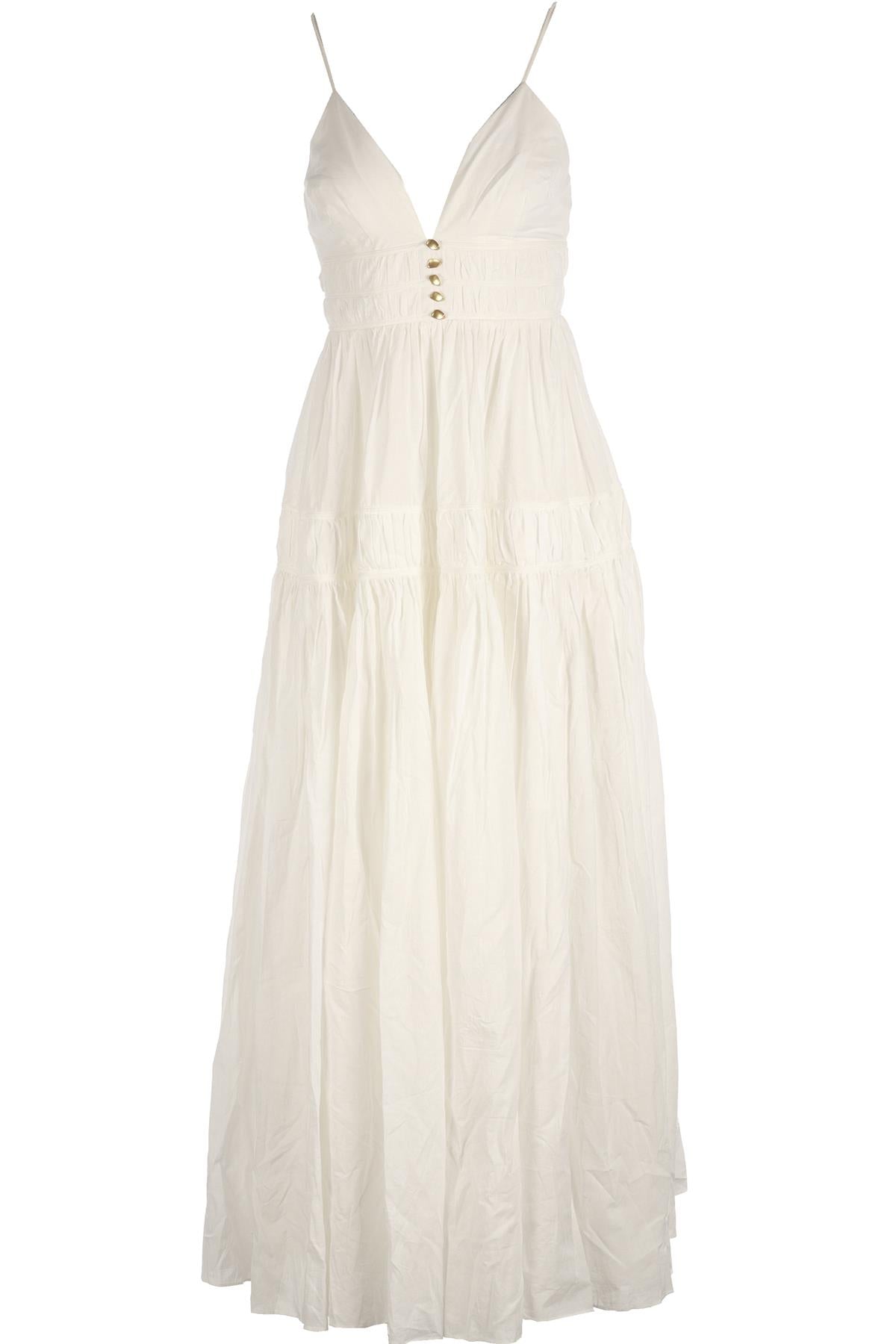 AJE WHITE COTTON MAXI DRESS AU 8 UK 8