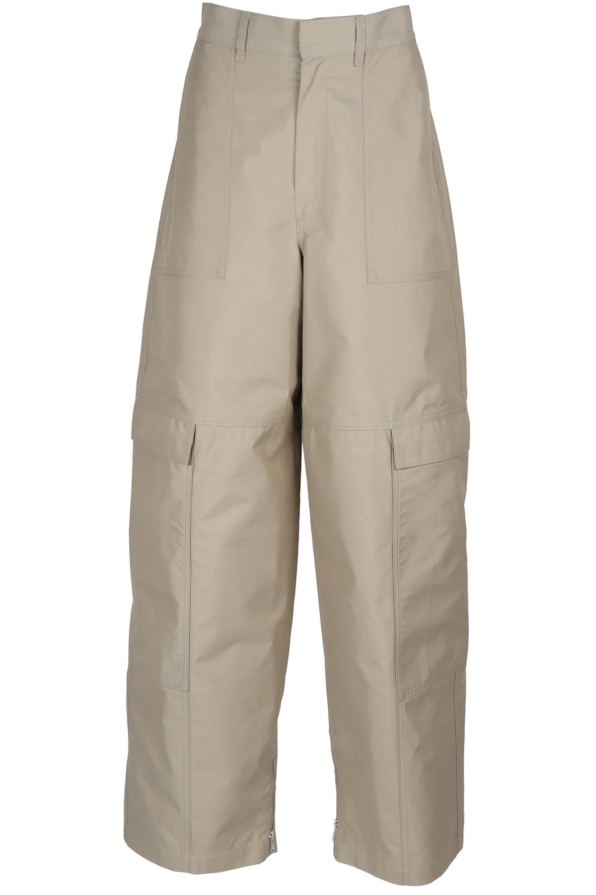 LOEWE GREEN COTTON CARGO PANTS FR 40 UK 12