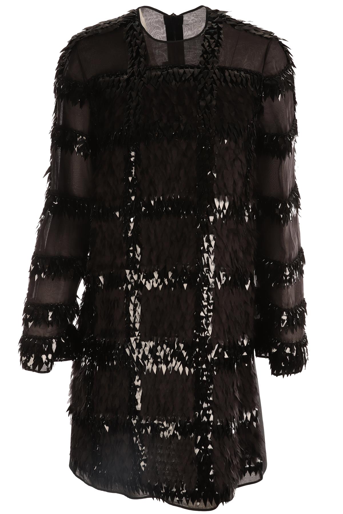 ROKSANDA BLACK SEQUIN MINI DRESS SMALL