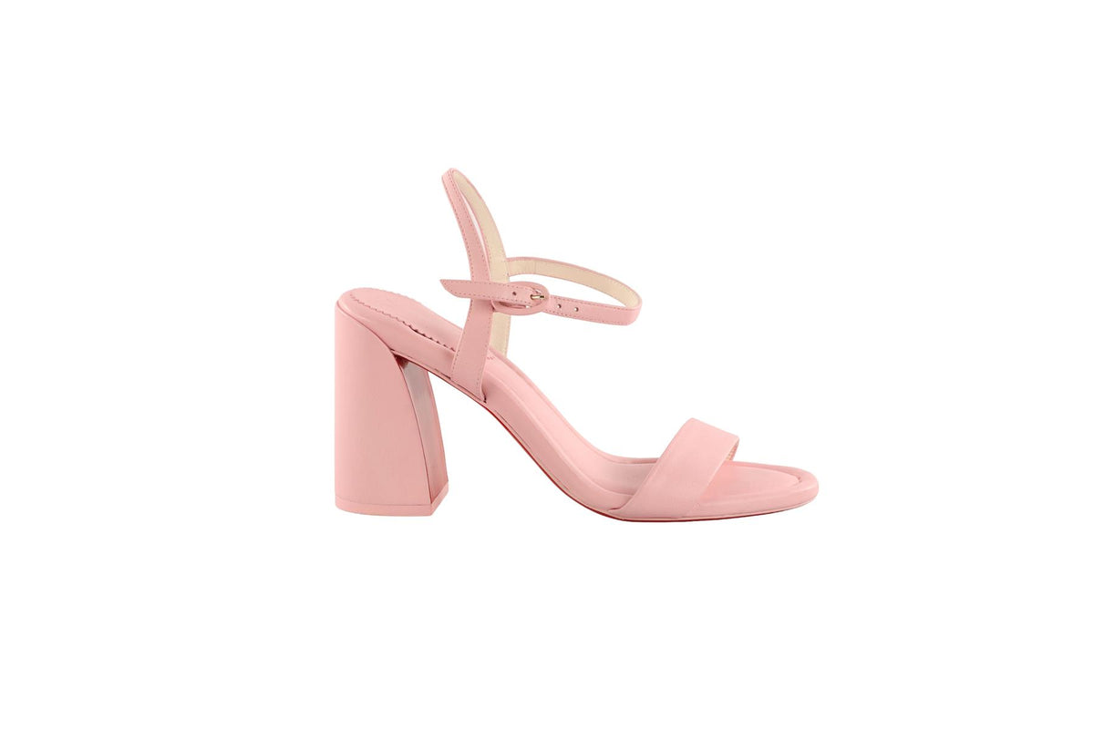 CHRISTIAN LOUBOUTIN PINK MISS JANE LEATHER SANDALS EU 37 UK 4 US 7