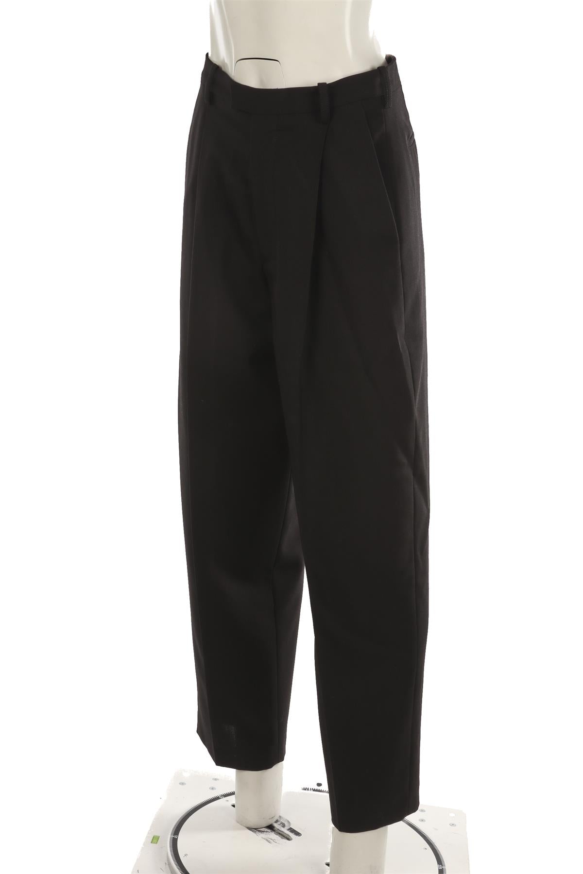 MARNI BLACK WOOL TAPERED PANTS IT 40 UK 8