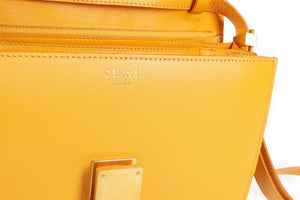 CELINE ORANGE CLASSIC BOX LEATHER SHOULDER BAG