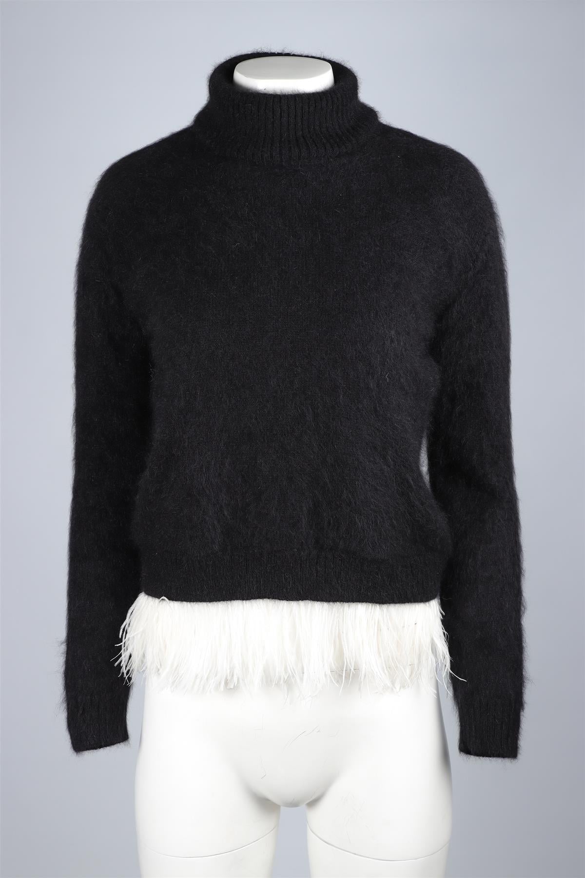 N°21 BLACK ANGORA SWEATER IT 38 UK 6