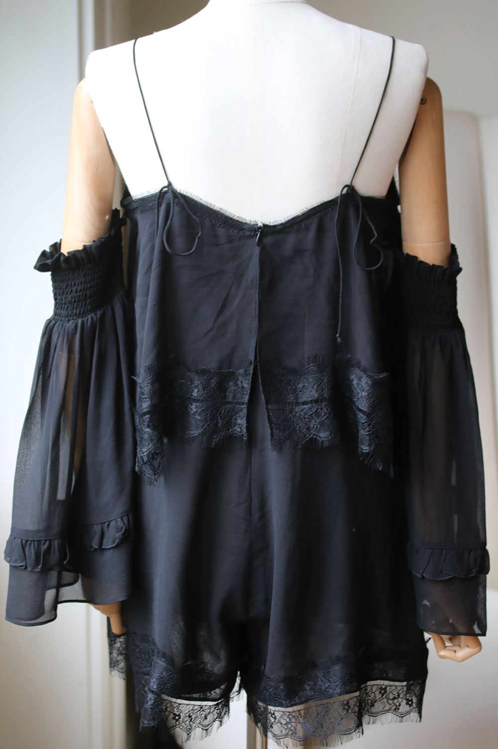 NICHOLAS GEORGETTE LACE TRIM ROMPER UK 10