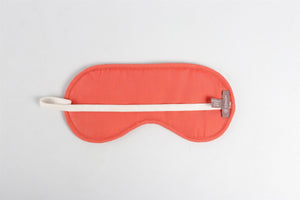 HERMÈS ORANGE PETIT H SILK EYE MASK ONE SIZE