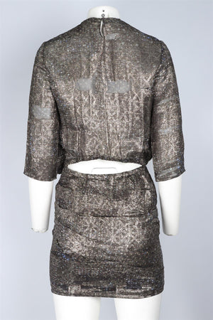 ISABEL MARANT MULTI SILK MINI DRESS FR 36 UK 8