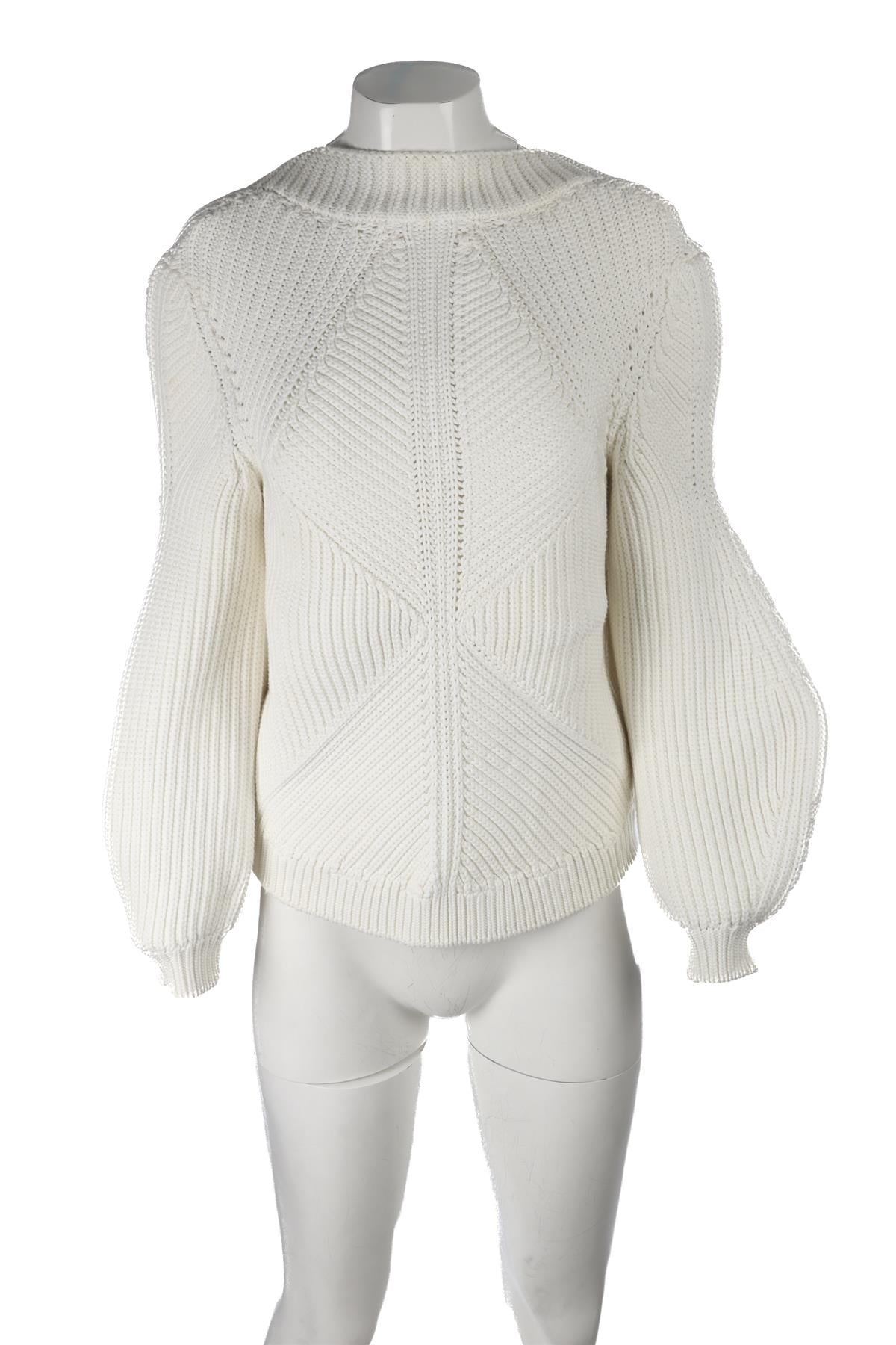 VICTORIA BECKHAM IVORY WOOL SWEATER UK 8