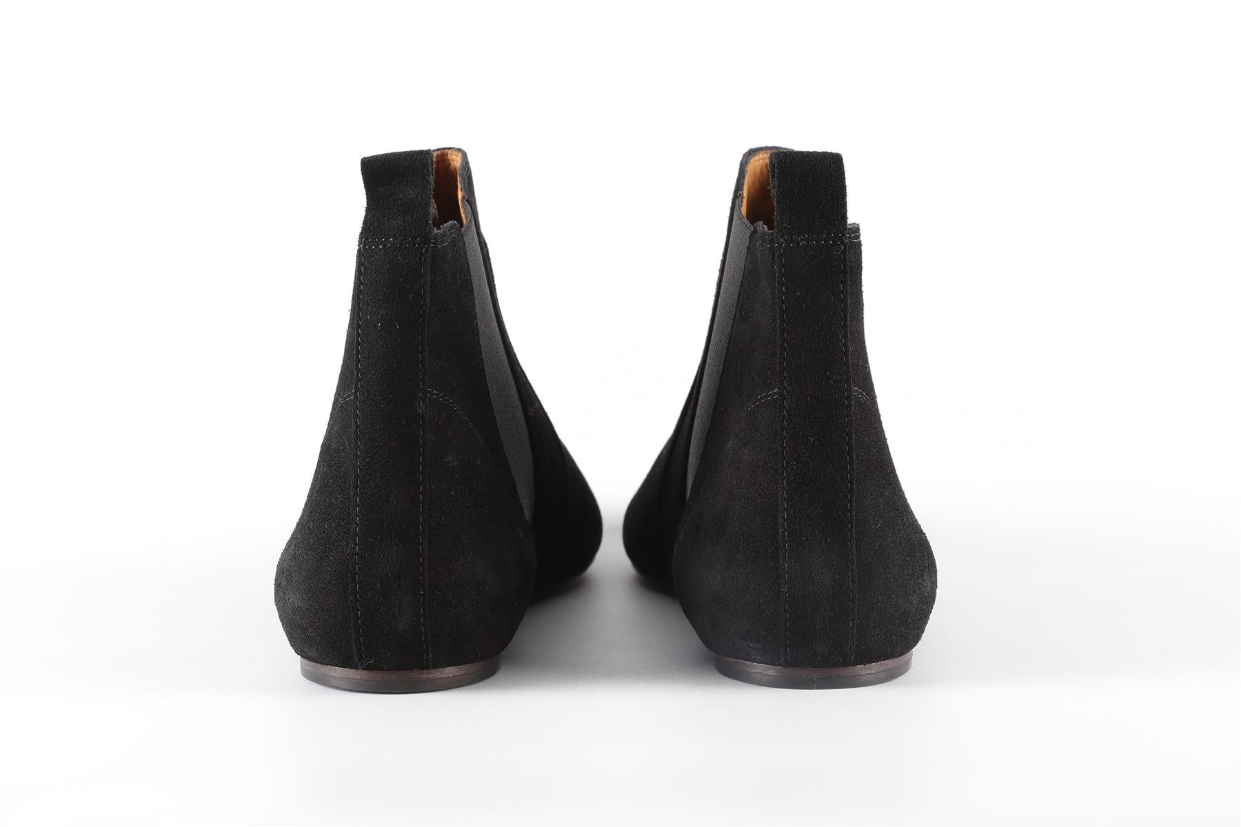 ISABEL MARANT ÉTOILE BLACK SUEDE ANKLE BOOTS EU 40 UK 7 US 10