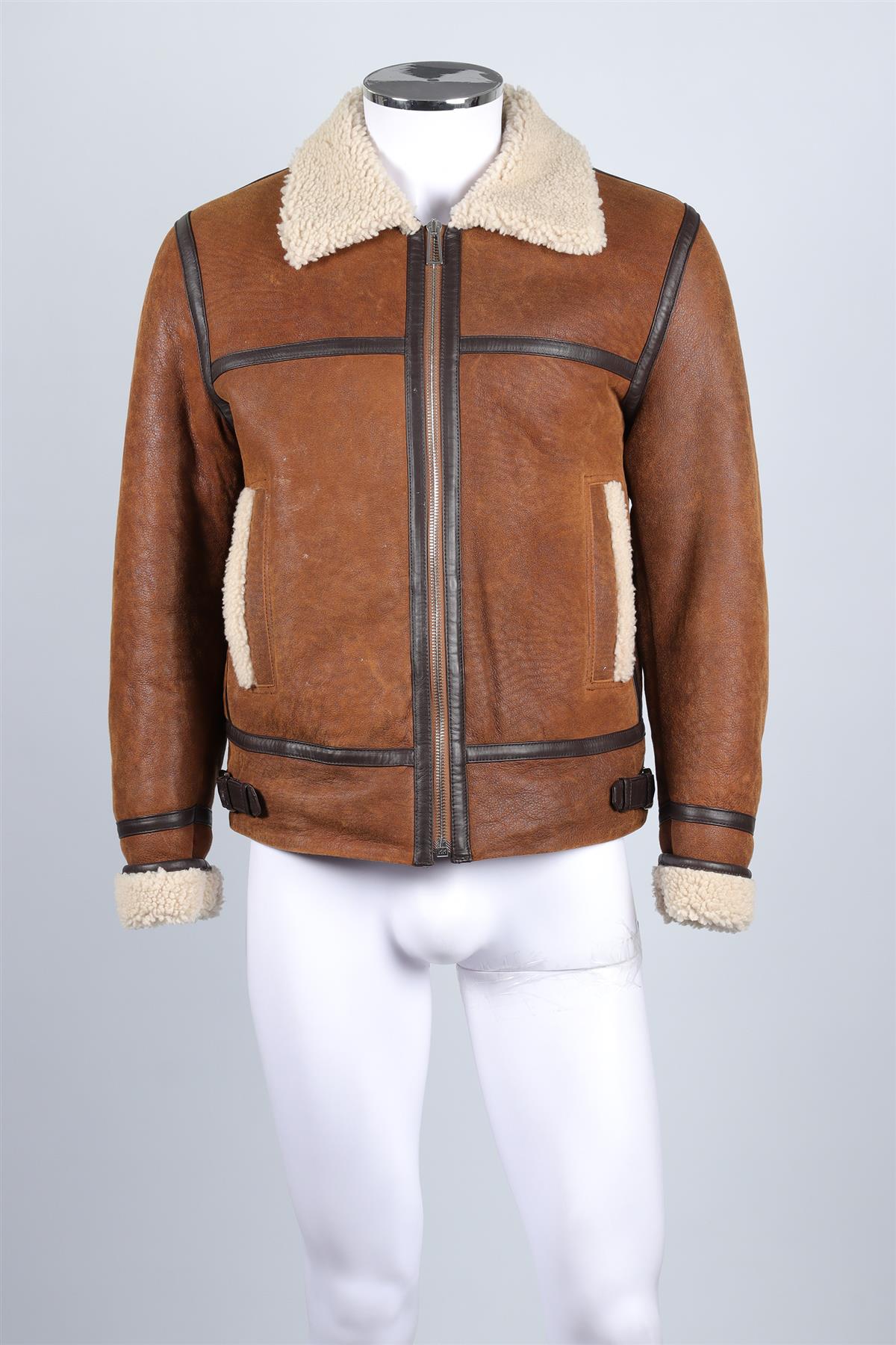 PAUL SMITH MEN'S BROWN SUEDE COAT MEDIUM