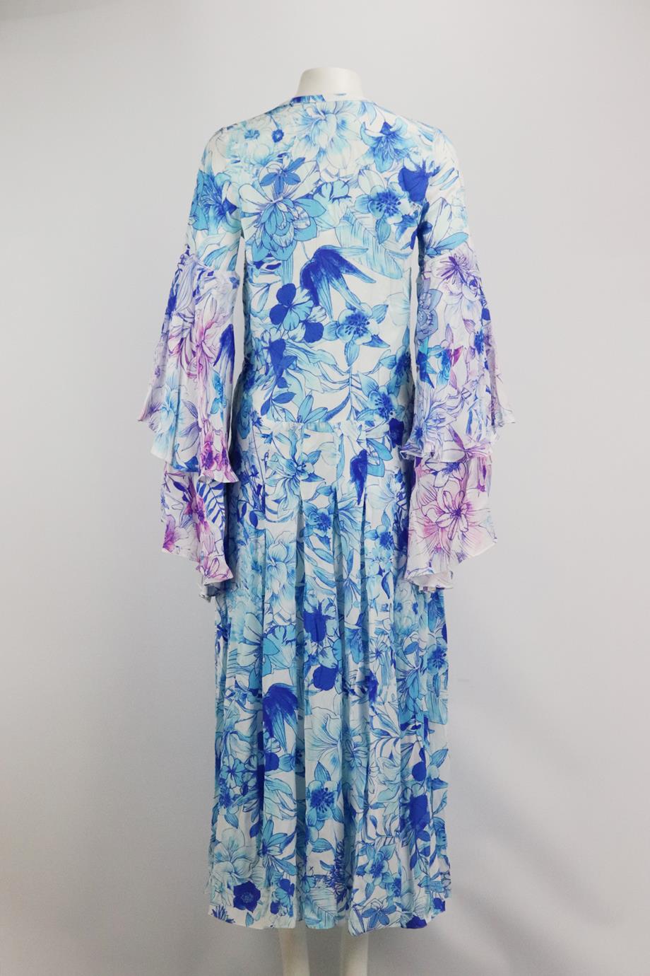 ROCOCO SAND FLORAL PRINT CREPE ROBE SMALL