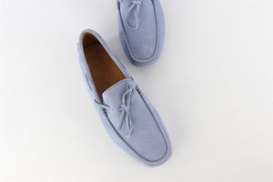TOD'S BLUE MEN'S SUEDE LOAFERS EU 41.5 UK 7.5 US 8.5