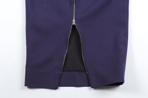 VICTORIA BECKHAM NAVY COTTON MIDI DRESS UK 6