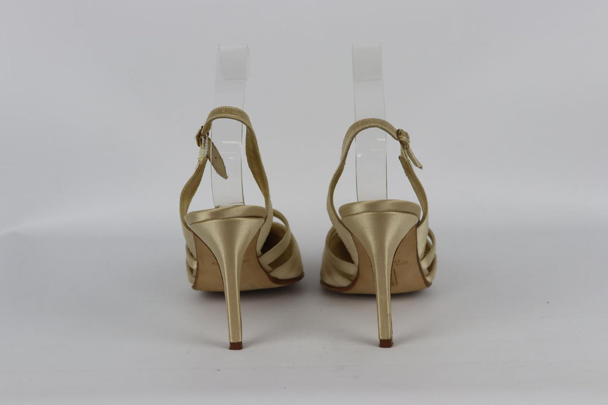 GINA SATIN SLINGBACK PUMPS EU 38.5 UK 5.5 US 8.5