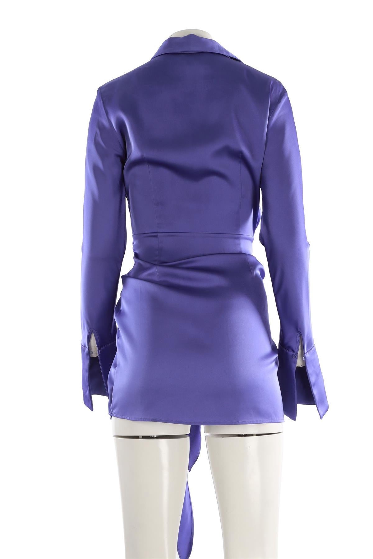 RAT & BOA PURPLE SATIN MINI DRESS SMALL