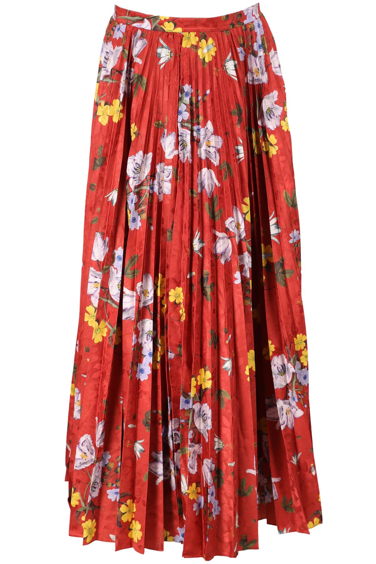 ERDEM RED SATIN MIDI SKIRT UK 6