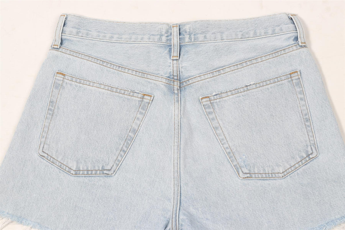 AGOLDE BLUE HIGH RISE DENIM SHORTS W28 UK 10