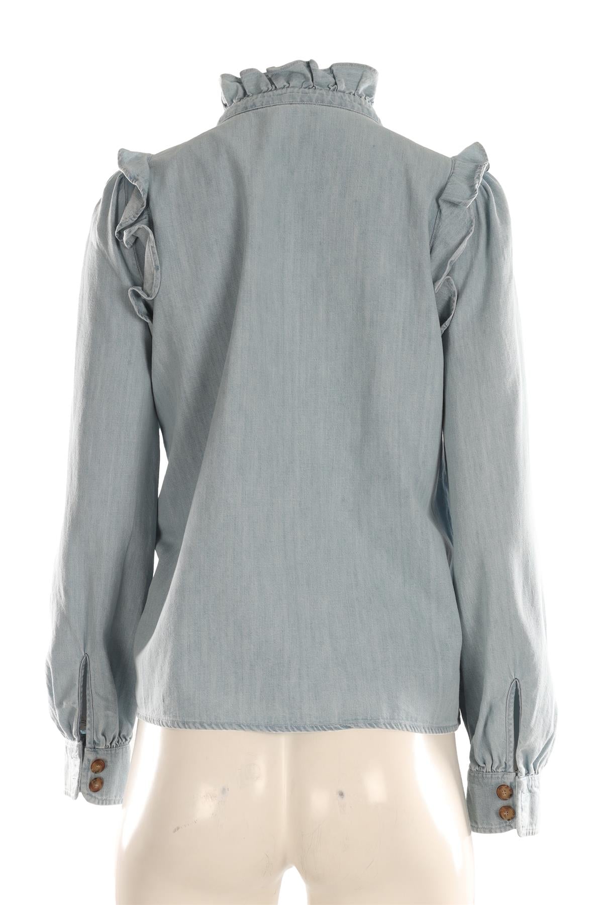 SÉZANE BLUE DENIM SHIRT FR 38 UK 10