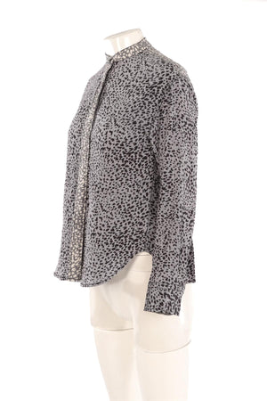 RAG & BONE GREY SILK SHIRT SMALL