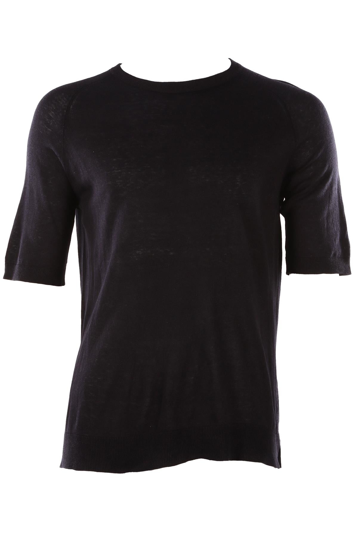 NAVY MEN'S SILK T-SHIRT