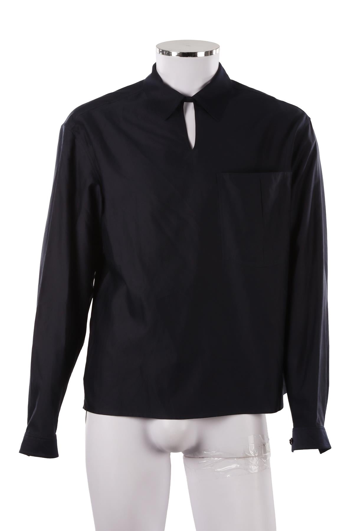 NAVY MEN'S COTTON SHIRT