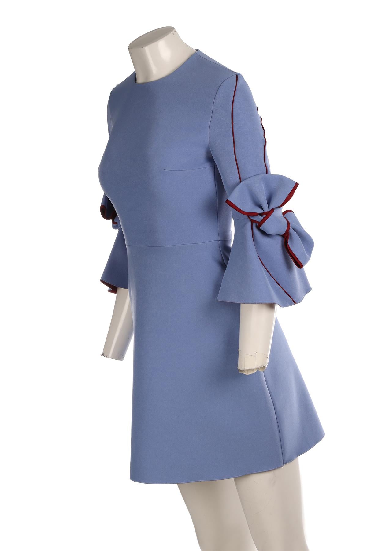 ROKSANDA BLUE CREPE MIDI DRESS UK 6