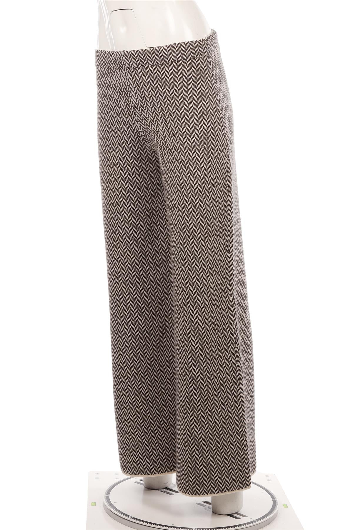 JOSEPH BROWN WOOL WIDE LEG PANTS XSMALL