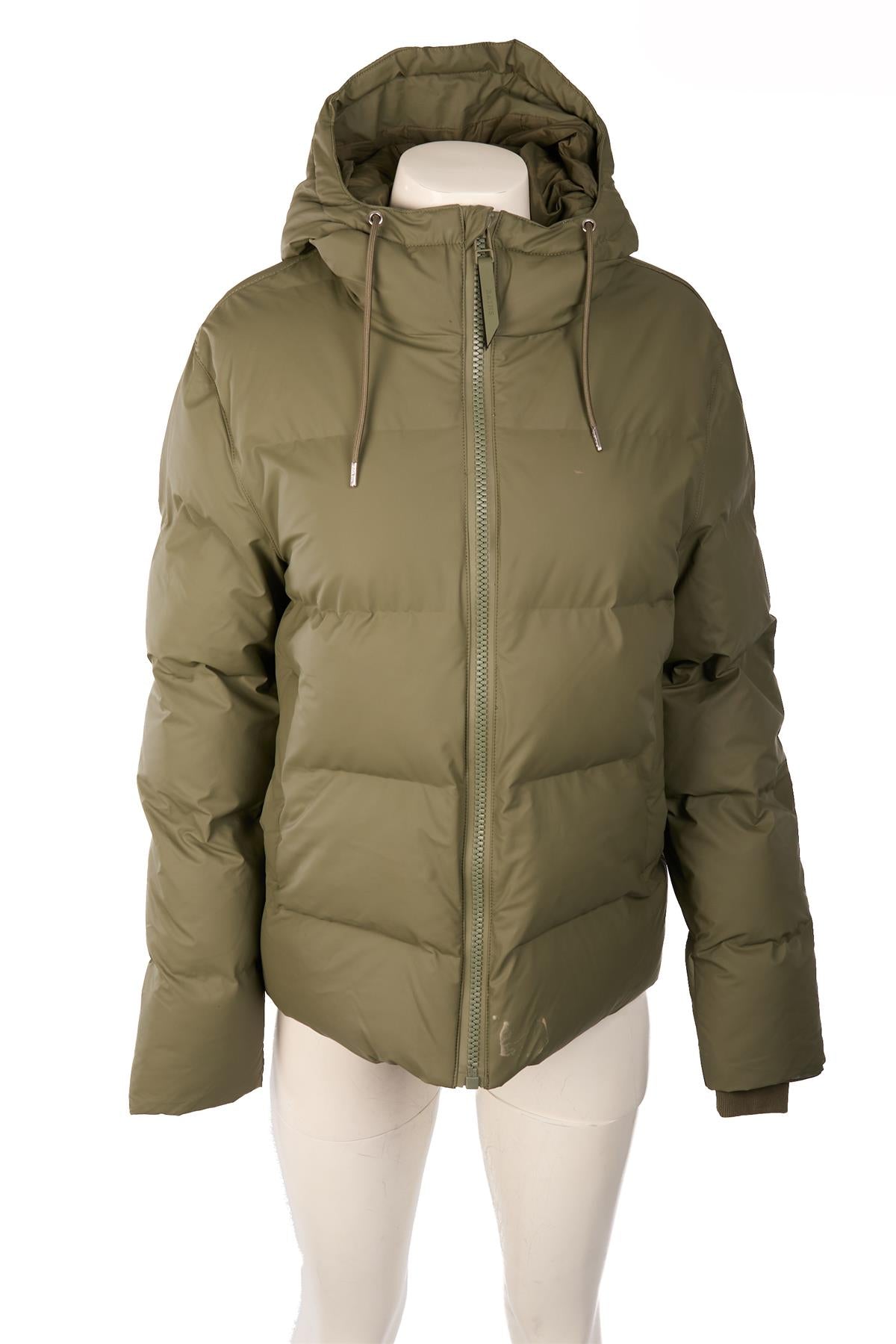 RAINS GREEN PADDED SHELL JACKET XSMALL-SMALL