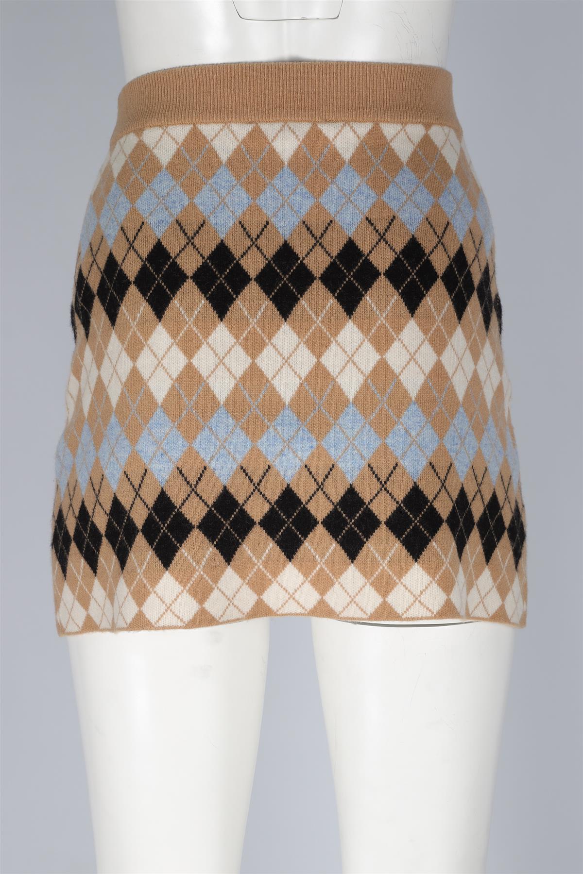 MAJE BIEGE WOOL MINI SKIRT FR 34 UK 6