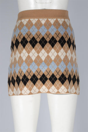 MAJE BIEGE WOOL MINI SKIRT FR 34 UK 6