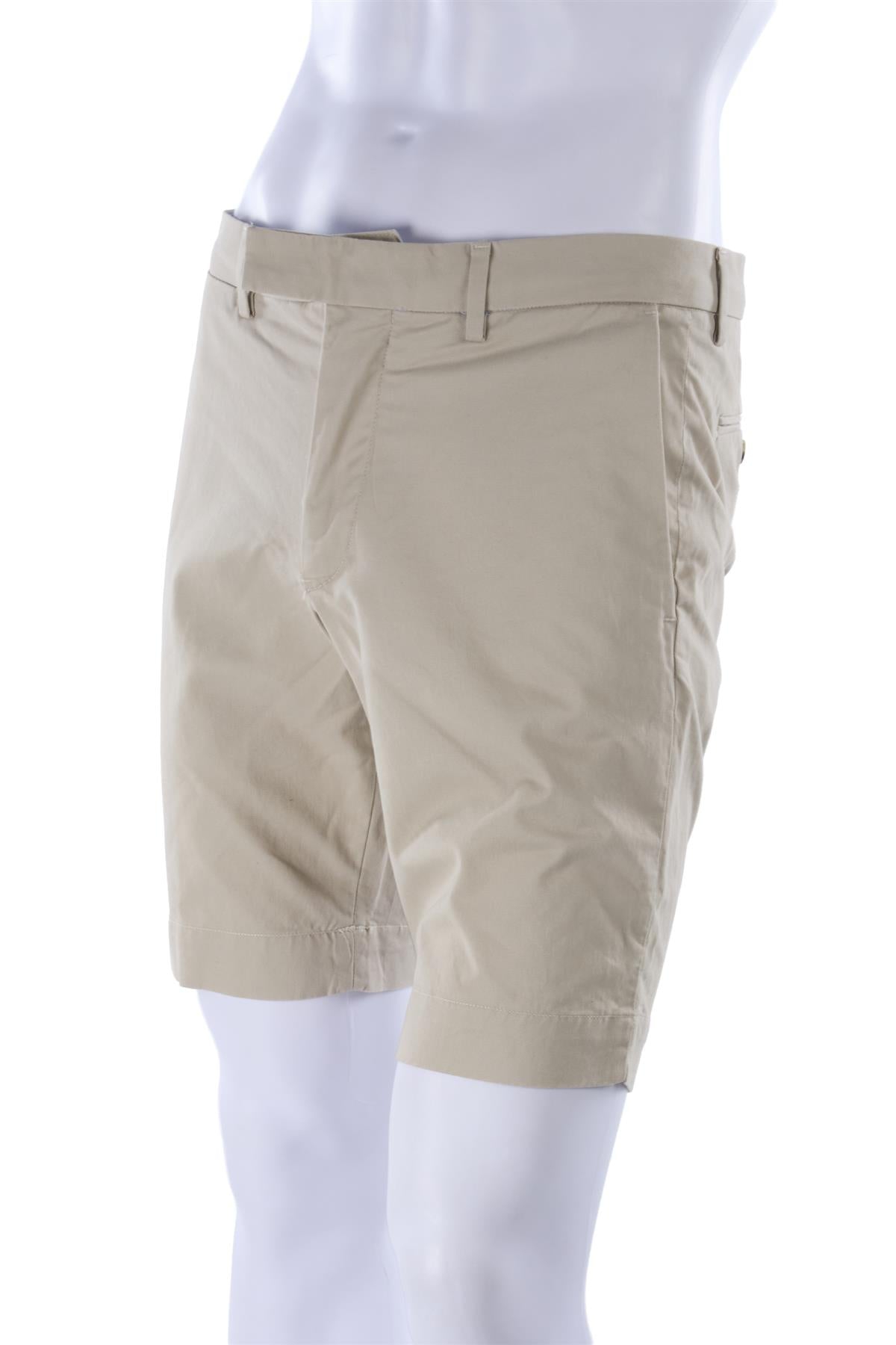 BEIGE MEN'S COTTON SHORTS